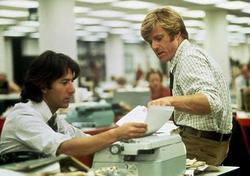 Woodward and Bernstein as depicted in an 'All the President's Men' still