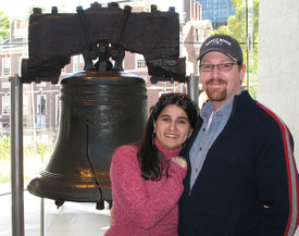 The Liberty Bell, hubby and I